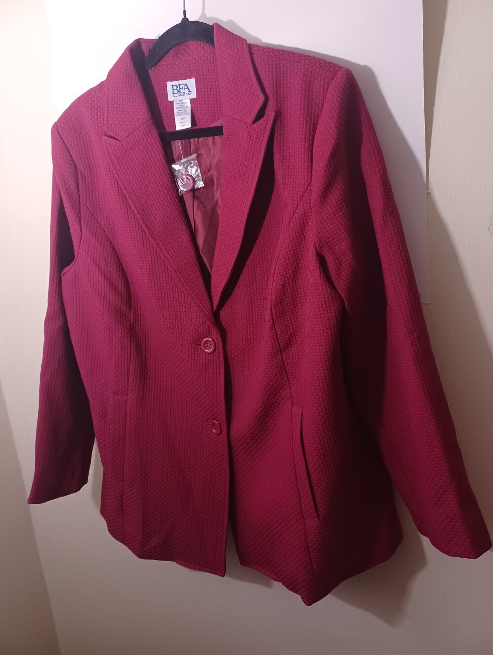 BFA Women's Structured Raspberry Blazer New 3X - Picture 8 of 11